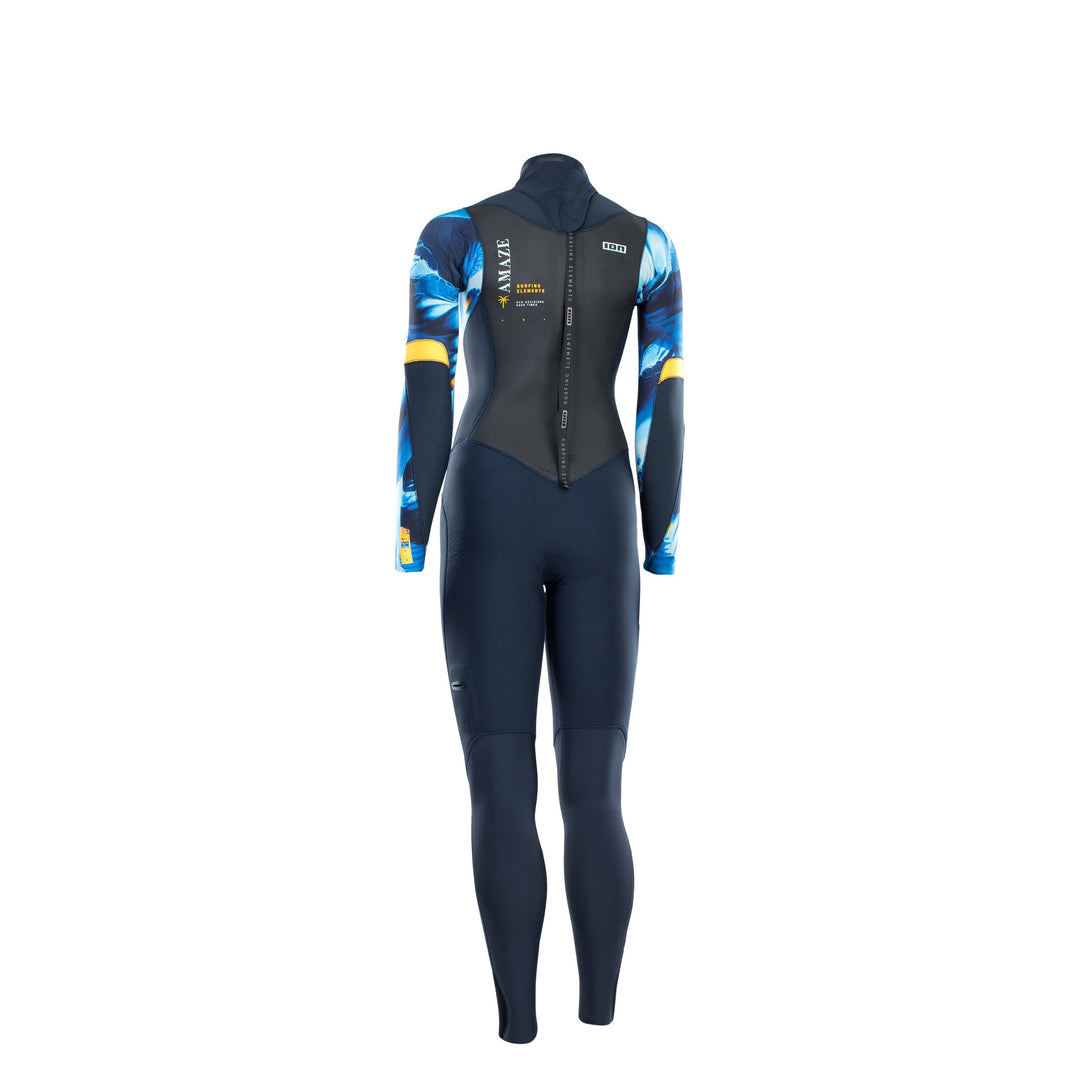 ION Amp Semidry Wetsuits 5/4 In Blue Capsule Back View