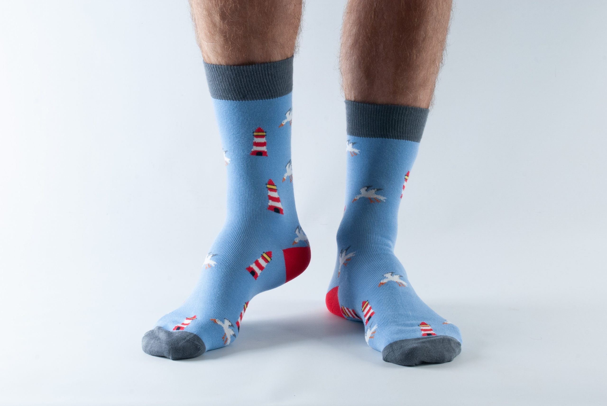 Doris & Dude Mens Socks -Blue Lighthouse