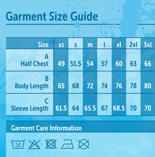 Drift Boardsports Cleethorpes Hoody Size Guide