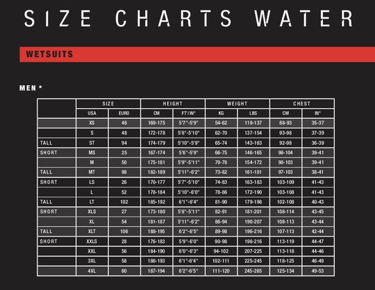 ION mens size guide