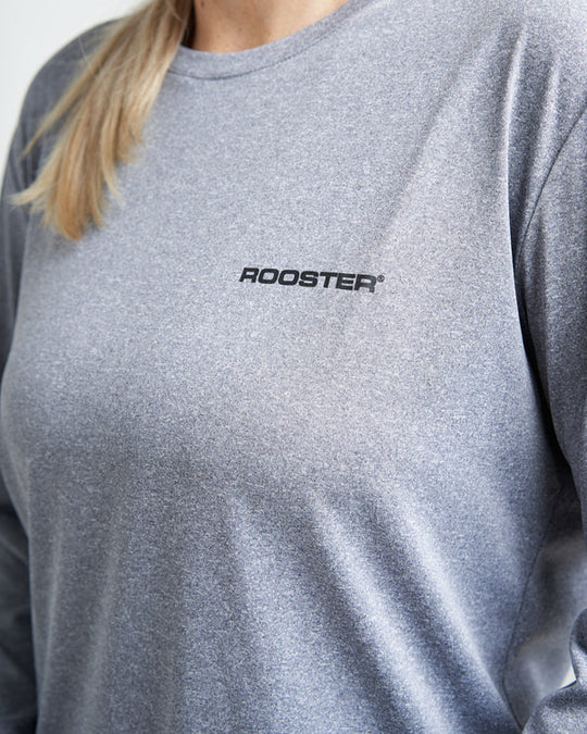 Rooster Quick Dry UVF T-Shirt Long Sleeved - Grey - Unisex