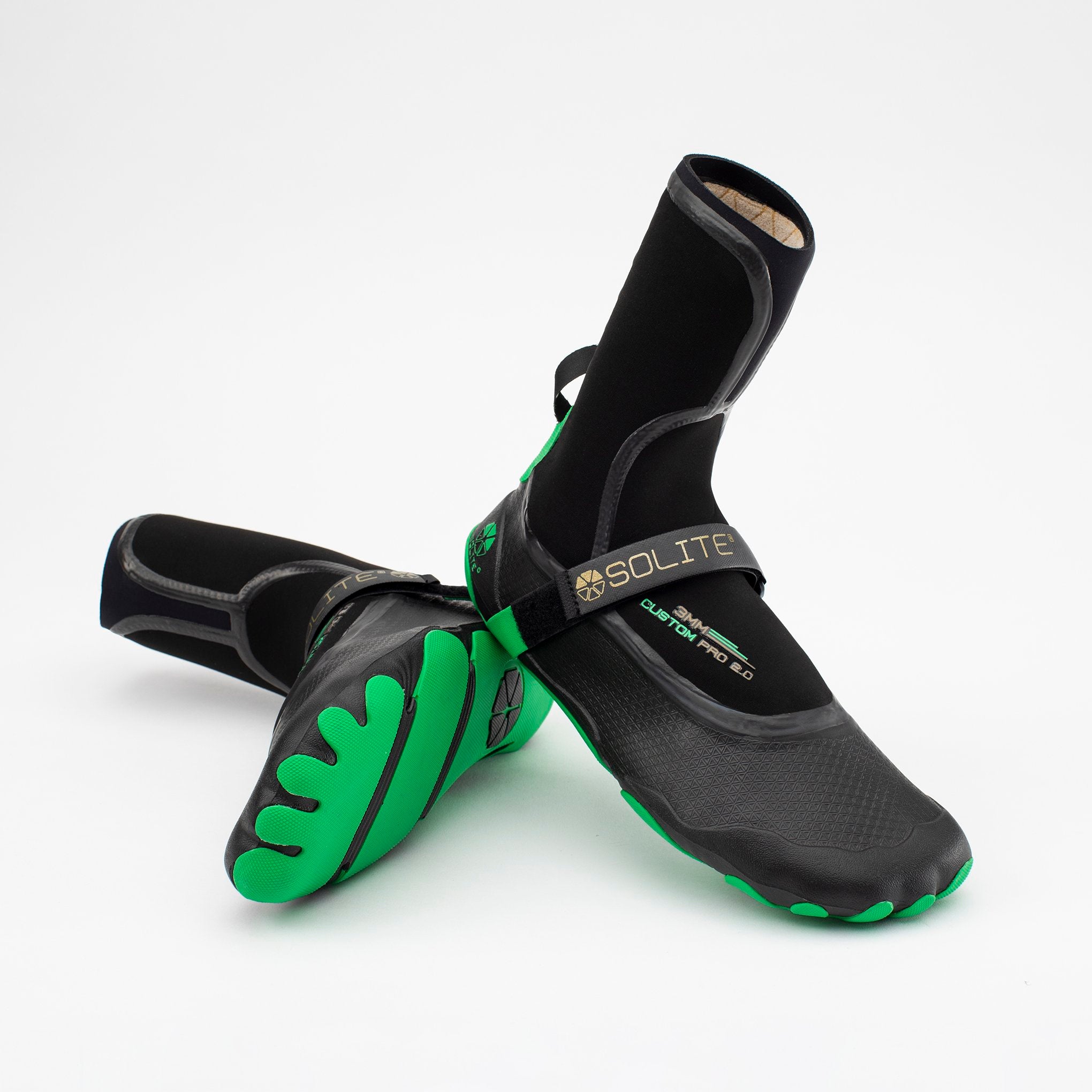 Solite 3mm Custom Pro Wetsuit Boots, Green