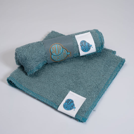 Teal Coloured SUPscrub Bamboo Fibre Cloths